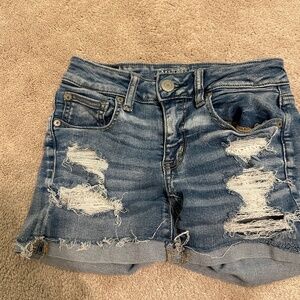 American Eagle Ripped Jean Shorts